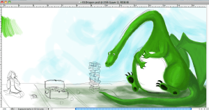 S.A. Porcher's drawing process.